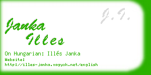 janka illes business card