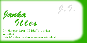 janka illes business card